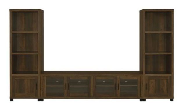 Coaster® Sachin 3-Piece Dark Pine Entertainment Center Set-0