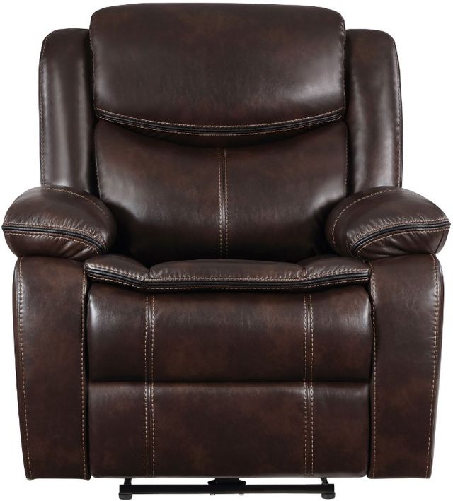 Coaster® Sycamore Dark Brown Upholstered Power Recliner Chair-2