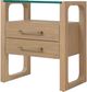 Hooker® Furniture Banyon Bay Glass Top Nightstand with Desert Oak Base-3