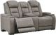 Signature Design by Ashley® The Man-Den Gray Power Reclining Loveseat with Adjustable Headrest-4