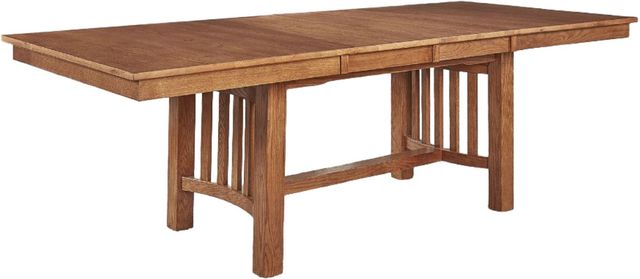 A-America® Laurelhurst Mission Oak Trestle Dining Table-0