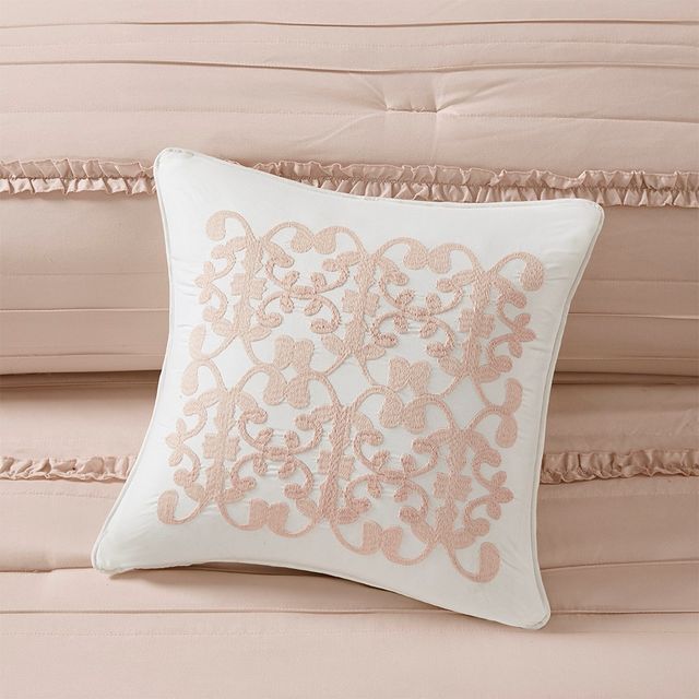 Olliix by Madison Park Celeste 5 Piece Pink Queen Comforter Set-4