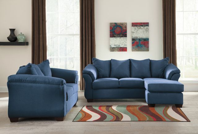 Signature Design by Ashley® Darcy Blue Chaise Sofa-4