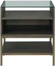 Riverside Furniture Hyde Glass Top Side Table with Caviar Base-2