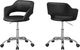 Monarch Specialties Inc. Black and Chrome Metal Hydraulic Lift Base Office Chair-2
