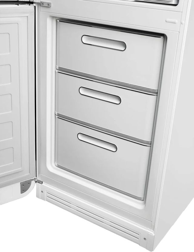Smeg 50's Retro Style Aesthetic 11.7 Cu. Ft. White Bottom Freezer Refrigerator-4