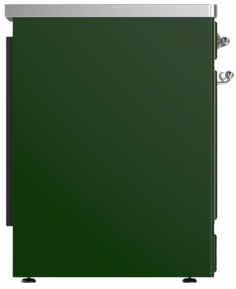 Ilve® Majestic III 30" Emerald Green Pro Style Induction Range with Solid Door and Chrome Trim-3
