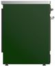 Ilve® Majestic III 30" Emerald Green Pro Style Induction Range with Solid Door and Chrome Trim-3