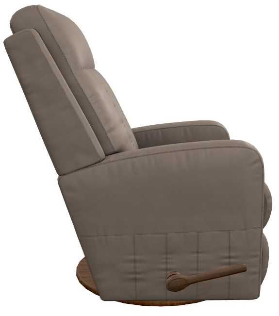 La-Z-Boy® Finley Stone Leather Manual Swivel Gliding Recliner-3