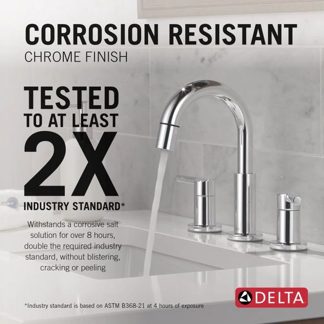 Delta Nicoli® Chrome 2-Handle Widespread Pull-Down Bathroom Faucet-3