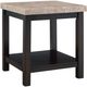 Elements International Kansas Espresso Beige/Espresso End Table-0