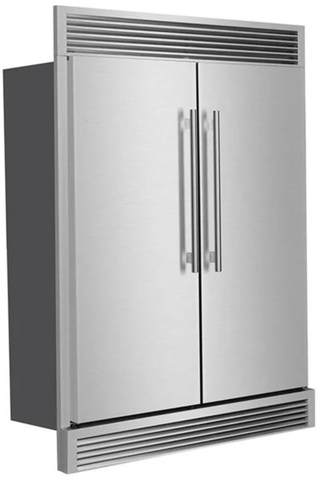 FORNO® Maderno Series Alta Qualita 60" 27.2 Cu. Ft. Stainless Steel Built In Convertible Side-by-Side Refrigerator-2