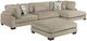 Homelegance® Tinley 4-Piece Brown Modular Sectional with Chaise and Ottoman-0