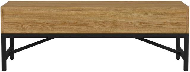 Intercon Newport Natural Oak Coffee Table with Black Base-4