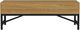 Intercon Newport Natural Oak Coffee Table with Black Base-4