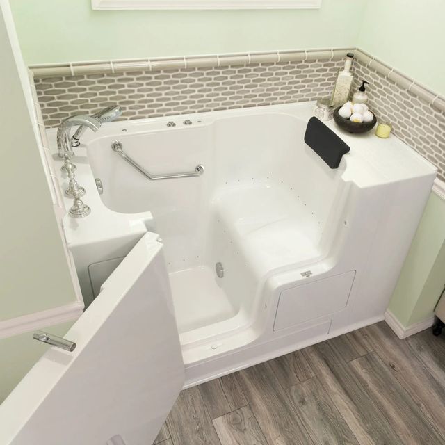 American Standard Gelcoat Premium Series White 32" x 52" Walk-In Tub with Air Spa System - Left-Hand Drain with Faucet-3