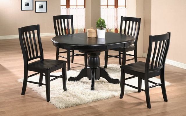 Winners Only® Quails Run Ebony Pedestal Dining Table-1
