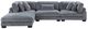 Homelegance® Traverse 4-Piece Gray Modular Sectional with Ottoman-2