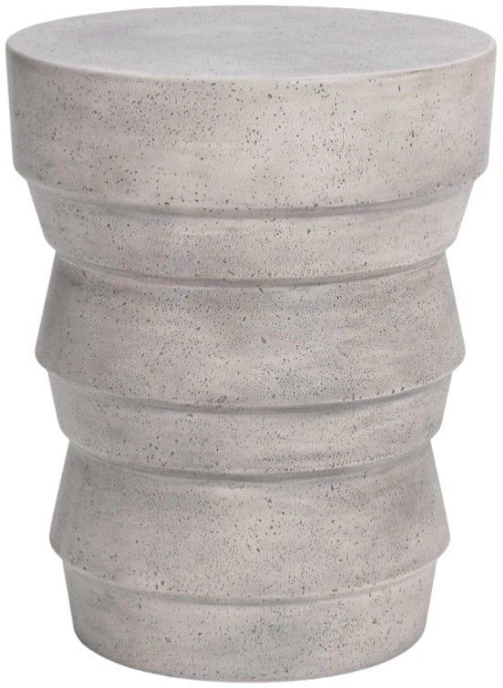 Classic Home Anora Light Gray Concrete Outdoor Accent Table-0
