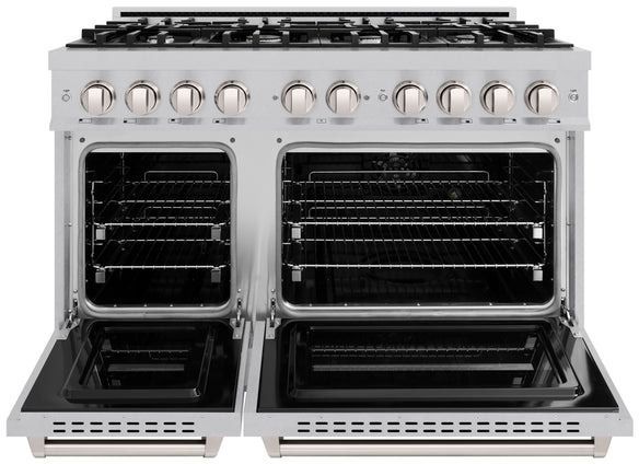 ZLINE Classic 48" Satin Stainless Steel Pro Style Gas Range-1