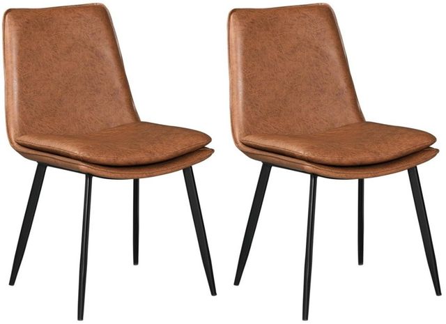 Coaster® Ortega 2-Piece Black/Coffee Upholstered Dining Side Chair Set-1