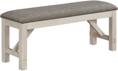 Crown Mark Maribelle Chalk/Warm Grey Dining Bench