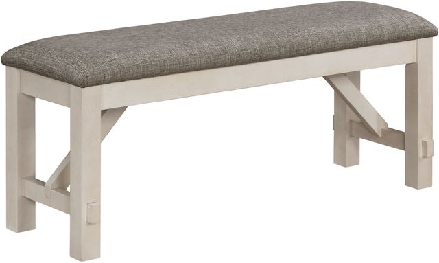 Crown Mark Maribelle Chalk/Warm Gray Dining Bench-0