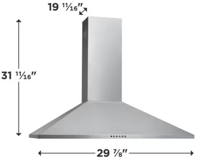 Frigidaire® 30" Stainless Steel Chimney Wall Ventilation-2