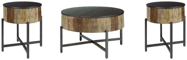 Signature Design by Ashley® Nashbryn 3-Piece Gray/Brown Living Room Tables Set-0