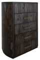International Furniture Direct Black Balam Oil Black Chest-0