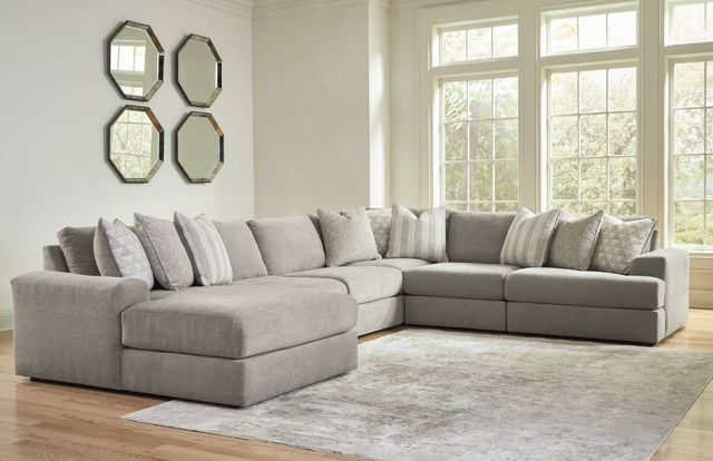 Signature Design by Ashley® Avaliyah 6-Piece Ash Left-Arm Facing Sectional and Chaise-1