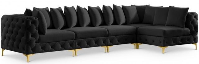Meridian Furniture Tremblay 5-Piece Black Modular Sectional Set-0