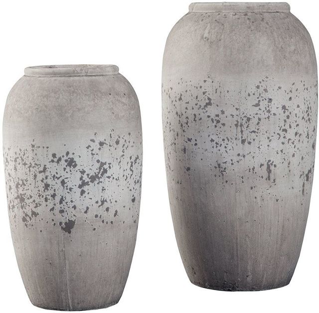 Signature Design by Ashley® Dimitra 2-Piece Brown/Cream Vase Set-0