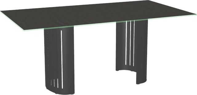 Amisco Customizable Rachel 72" Rectangular Dining Table with 0.5" Starstone on Glass Top-0