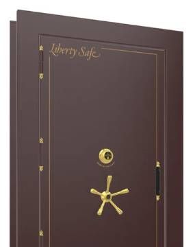 Liberty Safe Burgundy Marble Out-Swing Left Hinge Mechanical Vault Door-1
