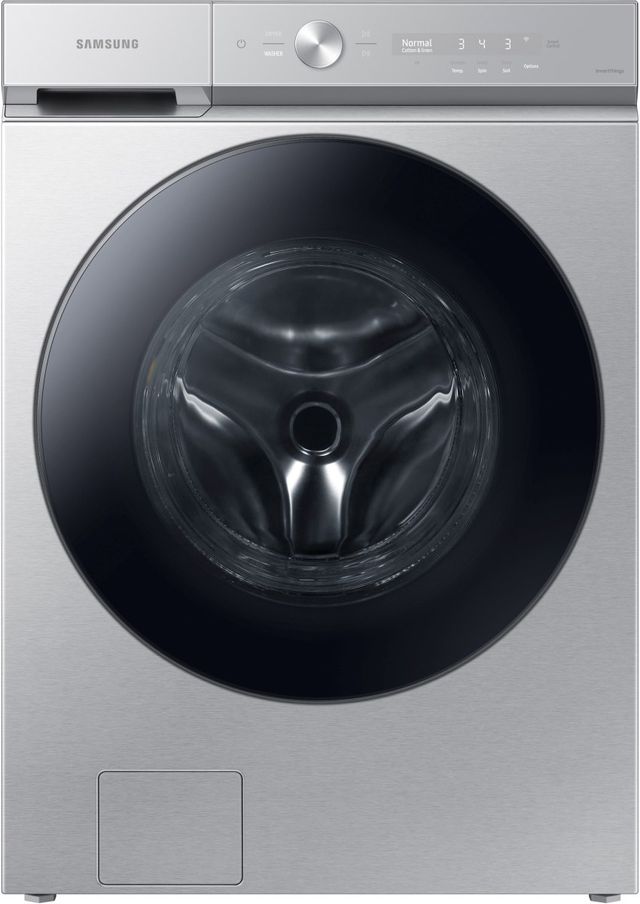 Samsung Bespoke 8700 Series 5.3 Cu. Ft. Silver Steel Front Load Washer-0