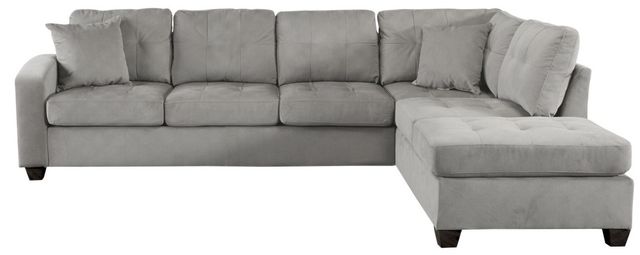 Mazin Furniture Emilio 2-Piece Taupe Reversible Sofa Chaise Sectional-2