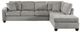 Mazin Furniture Emilio 2-Piece Taupe Reversible Sofa Chaise Sectional-2