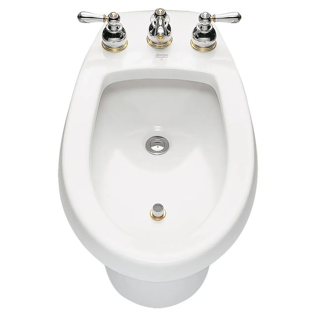 American Standard Cadet® White Three-Hole Deck Mount Fitting Bidet Bowl-0