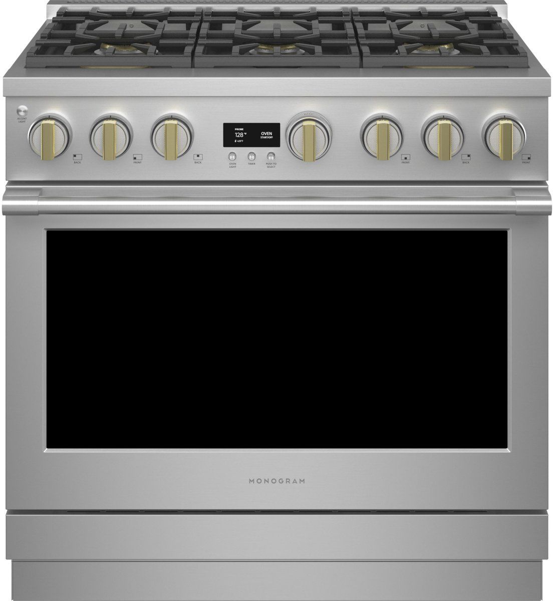 Monogram® Statement Collection 36" Stainless Steel Pro Style Slide In Natural Gas Range