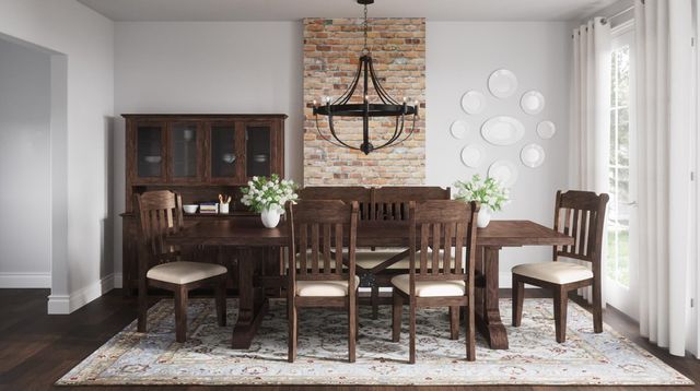 Jofran Inc. Bakersfield Brown Dining Hutch with Light-1