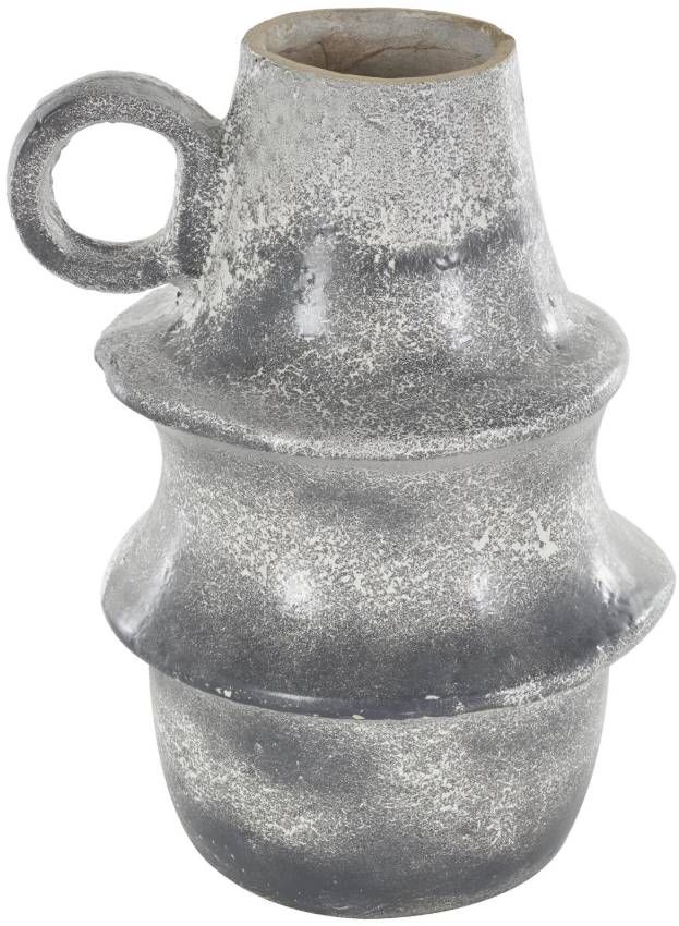 Deco Marche Light Gray Distressed Fluted Vase-0