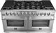 FORNO® Capriasca 60" Stainless Steel Pro Style Gas Range-4