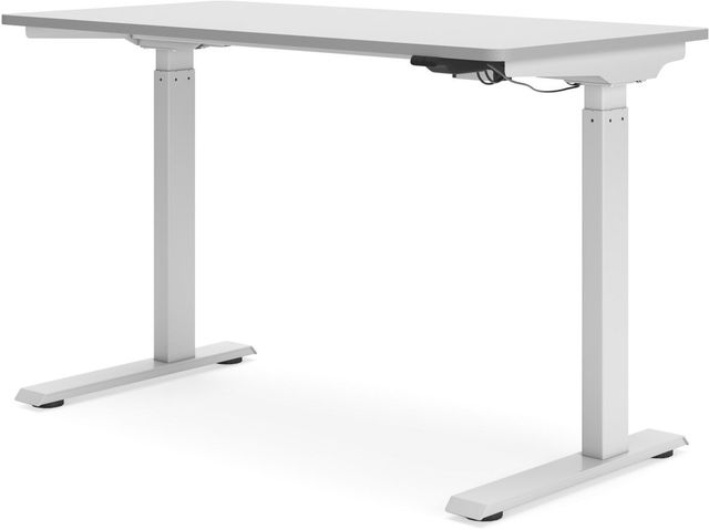 Signature Design by Ashley® Lynxtyn Taupe/White 29" Adjustable Height Office Desk-4