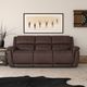 Flexsteel® Beau Dark Sable Brown Power Reclining Sofa with Power Headrests-1