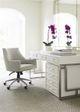 Vanguard Furniture® Vanguard Ian Chrome/Isabella Twilight Desk Chair-4