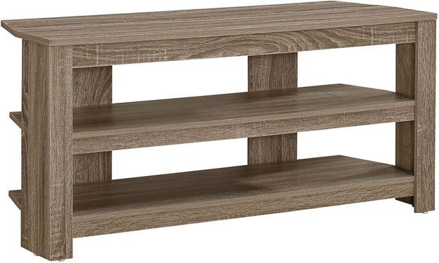 Monarch Specialties Inc. Dark Taupe Corner TV Stand