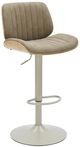 Armen Living Brock Ivory/Oak/Vintage Taupe Barstool-0