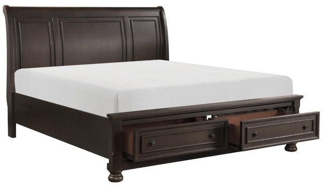 Homelegance® Begonia Grayish Brown Eastern King Sleigh Bed-3