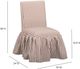 TOV Furniture Gertrude Brown Linen Striped Skirted Dining Chair-2